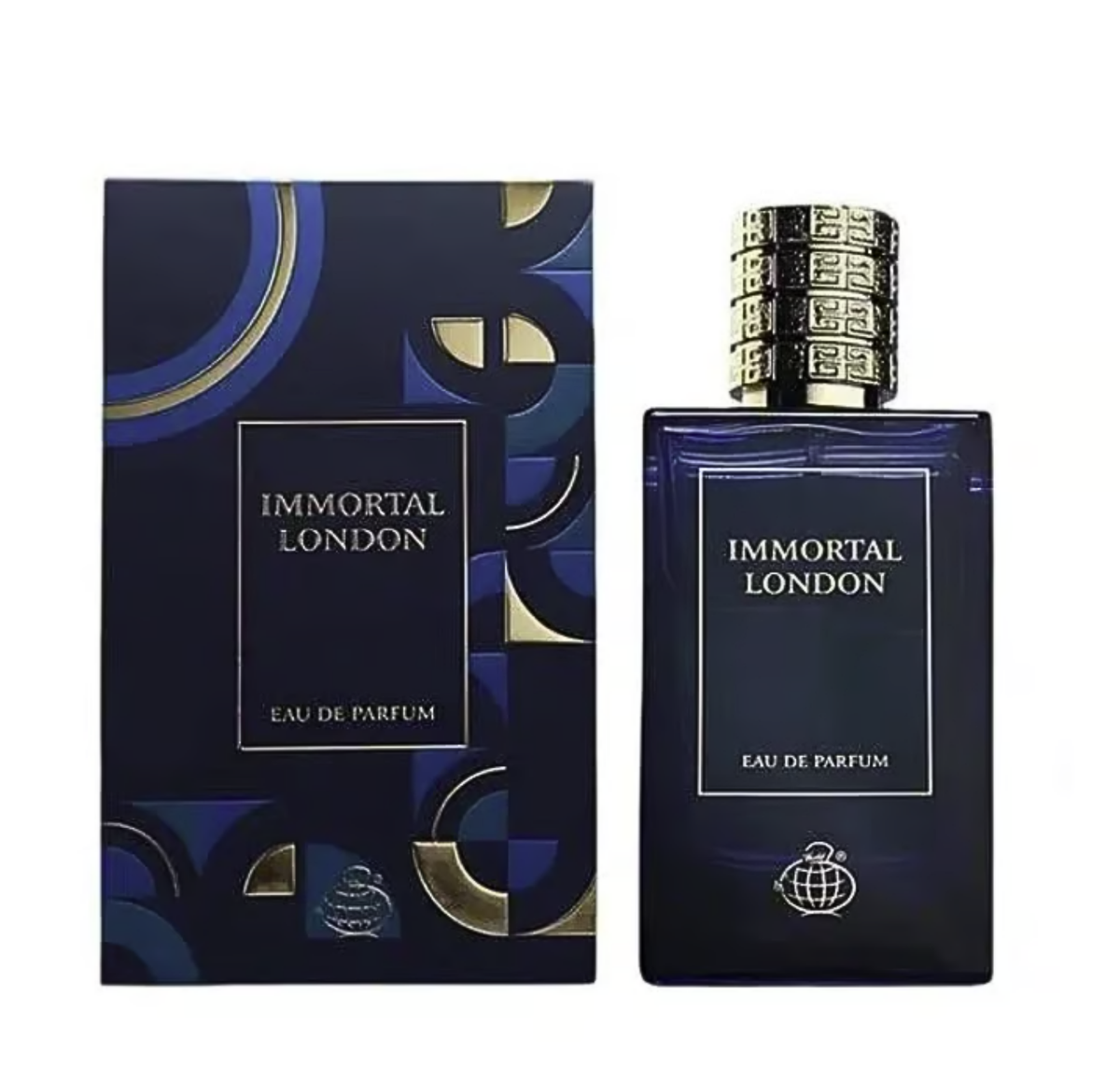 Immortal London by Fragrance World – pakuotė ir buteliukas