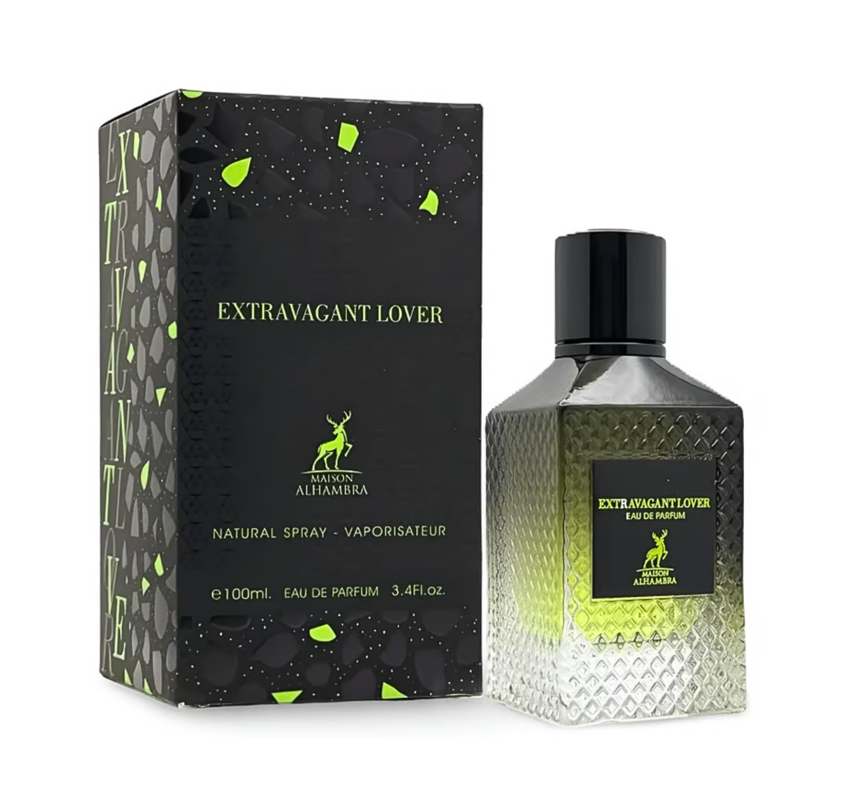 Extravagant Lover by Maison Alhambra – pakuotė ir buteliukas